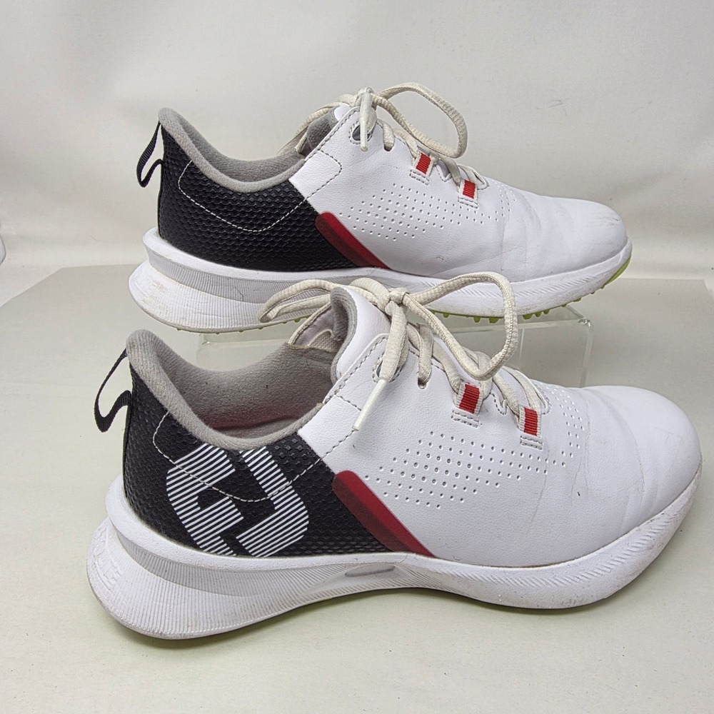 FootJoy Fuel Golf Shoes Womens 5 M White Black Red Spikeless 45034 Good